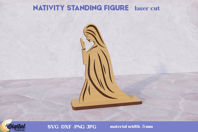 Christmas Nativity Laser Cut. Nativity Christmas. 3D Nativity Stand Laser Cut. SVG Evgenyia Guschina 