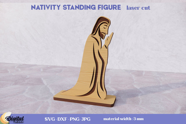 Christmas Nativity Laser Cut. Nativity Christmas. 3D Nativity Stand Laser Cut. SVG Evgenyia Guschina 