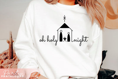 CHRISTMAS NATIVITY SCENE LINE ART | Christmas Svg | Oh Holy Night SVG Partypantaloons 