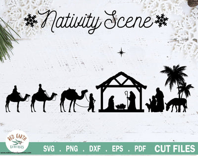 Christmas Nativity scene manger SVG,3 kings three wisemen SVG SVG Redearth and gumtrees 