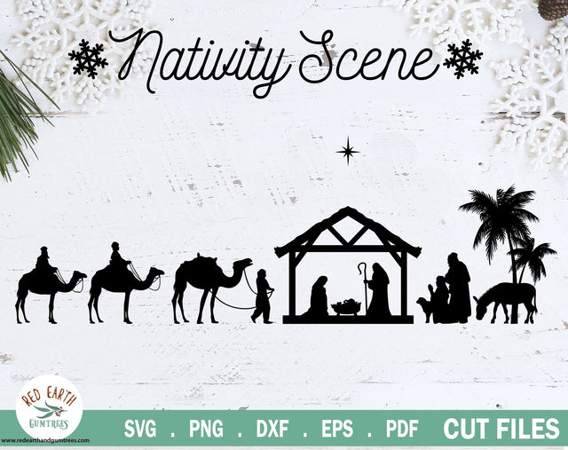 Christmas Nativity scene manger SVG,3 kings three wisemen SVG SVG Redearth and gumtrees 