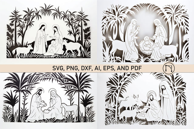 Christmas Nativity Scene SVG Bundle SVG MD JOYNAL ABDIN 
