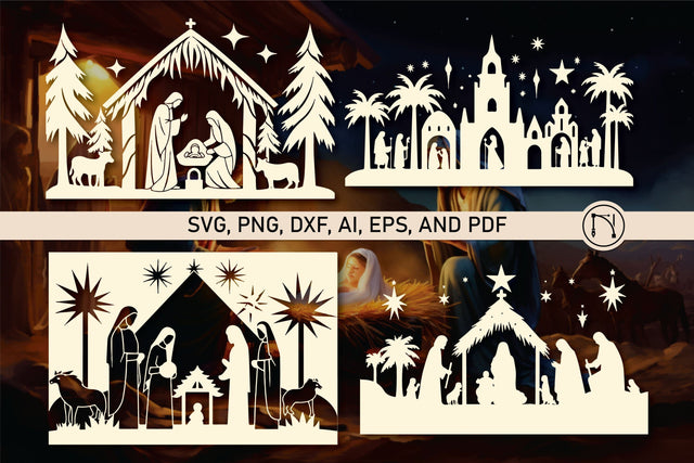 Christmas Nativity Scene SVG Bundle SVG MD JOYNAL ABDIN 
