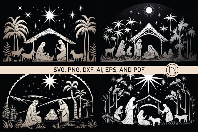 Christmas Nativity Scene SVG Bundle SVG MD JOYNAL ABDIN 