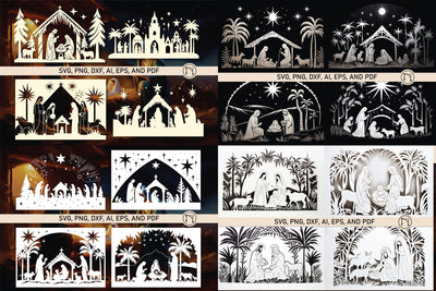 Christmas Nativity Scene SVG Bundle SVG MD JOYNAL ABDIN 