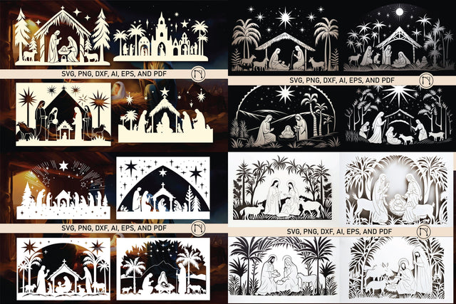 Christmas Nativity Scene SVG Bundle SVG MD JOYNAL ABDIN 