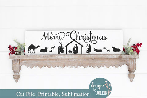 Christmas Nativity Scene SVG Designs by Jolein 