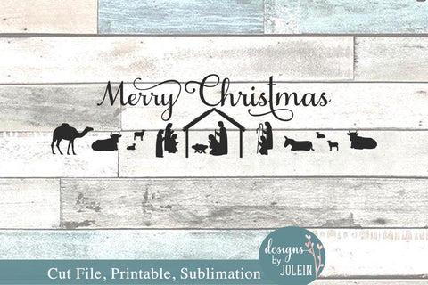 Christmas Nativity Scene SVG Designs by Jolein 