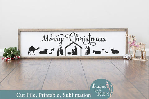 Christmas Nativity Scene SVG Designs by Jolein 