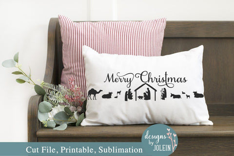 Christmas Nativity Scene SVG Designs by Jolein 