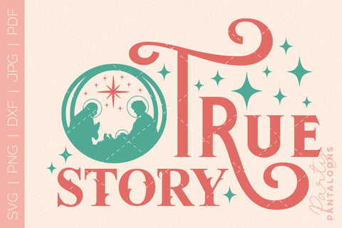 CHRISTMAS NATIVITY TRUE STORY STARS | Christmas Svg SVG Partypantaloons 