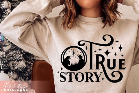 CHRISTMAS NATIVITY TRUE STORY STARS | Christmas Svg SVG Partypantaloons 