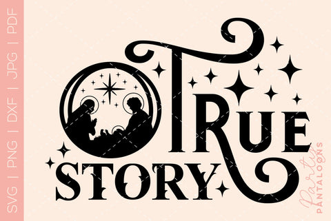 CHRISTMAS NATIVITY TRUE STORY STARS | Christmas Svg SVG Partypantaloons 