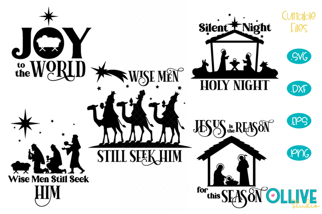 Christmas Nativity, Wise Men SVG Bundle SVG Ollive Studio 