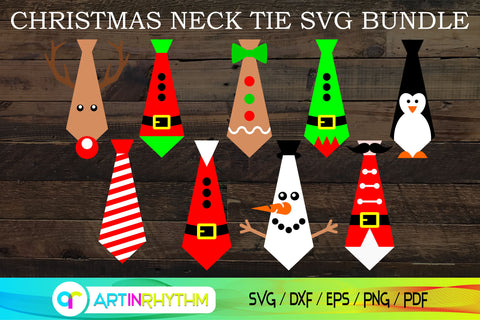 Christmas Neck tie svg bundle SVG Artinrhythm shop 