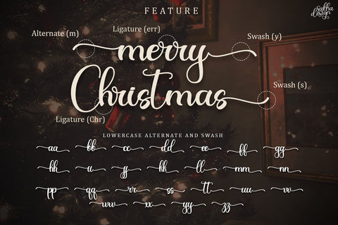 Christmas Night Font Sakha Design Studio 