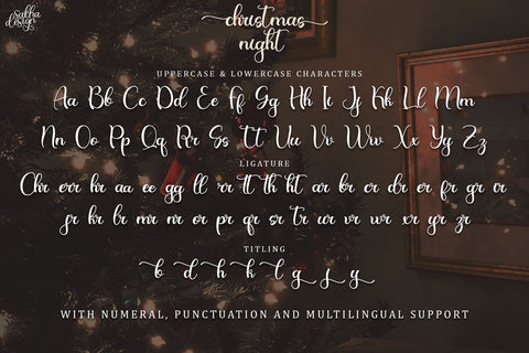 Christmas Night Font Sakha Design Studio 