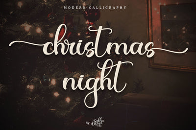 Christmas Night Font Sakha Design Studio 