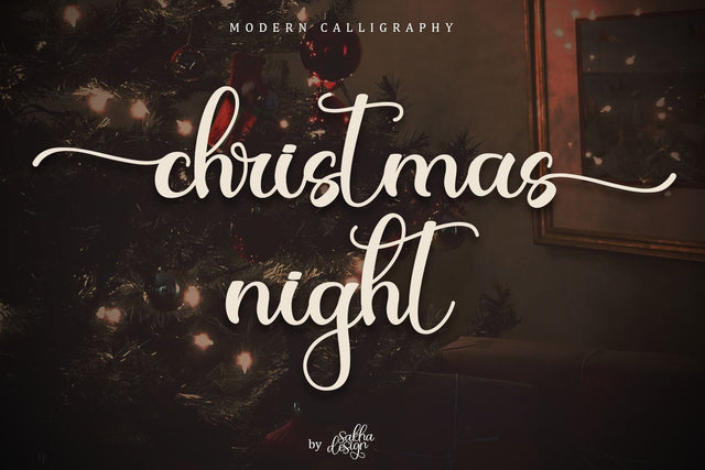 Christmas Night Font Sakha Design Studio 