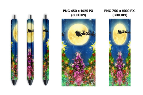 Christmas Night Pen Sublimation Sublimation SvgOcean 