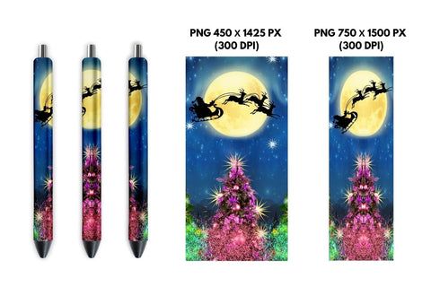 Christmas Night Pen Sublimation Sublimation SvgOcean 