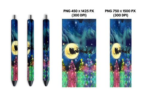 Christmas Night Pen Sublimation Sublimation SvgOcean 