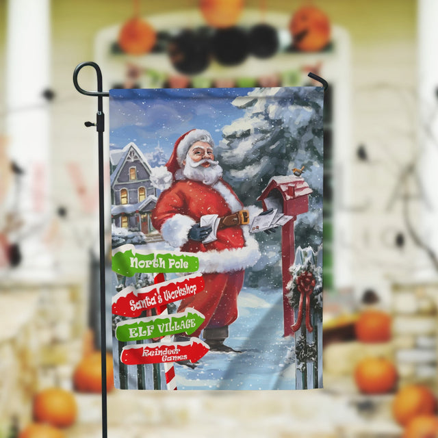 Christmas North Pole Garden Flag - 12x18 Garden Flag Sublimation Design Download PNG File Instant Download Sublimation CaldwellArt 