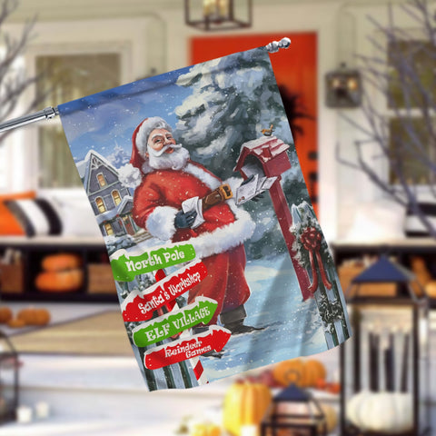 Christmas North Pole Garden Flag - 12x18 Garden Flag Sublimation Design Download PNG File Instant Download Sublimation CaldwellArt 
