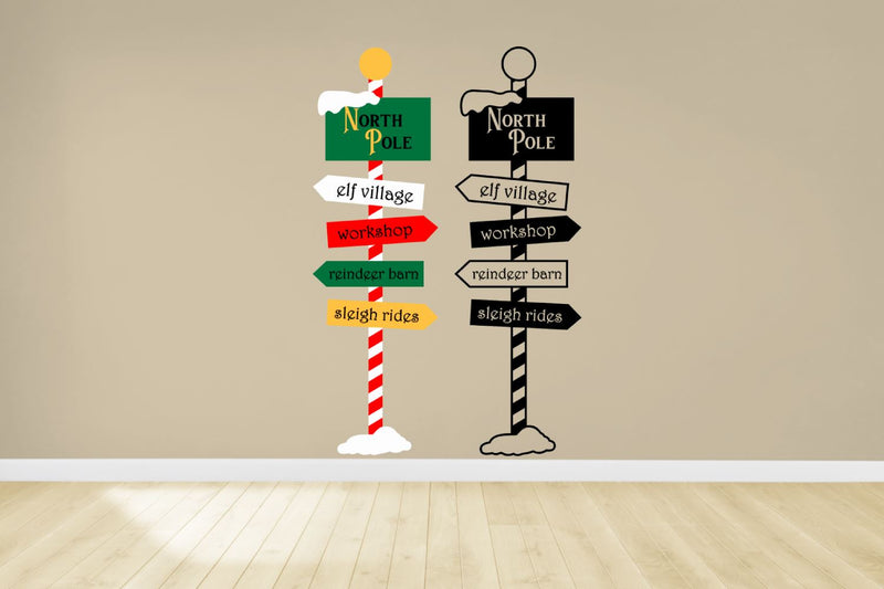 Christmas North Pole Sign Post SVG Designed by Geeks 