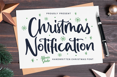 Christmas Notification Font Allouse.Studio 