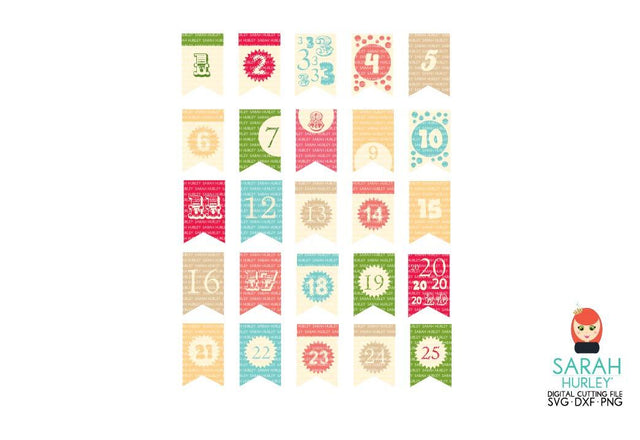 Christmas Numbers SVG Sarah Hurley 