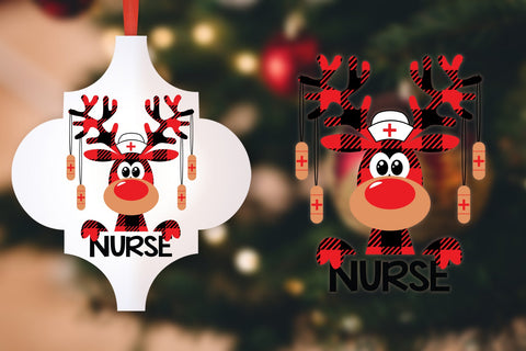 Christmas Nurse SVG, Buffalo Plaid Moose SVG, Nurse Moose Svg, Buffalo Plaid SVG SVG SvgMonkeys 