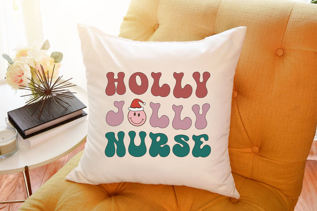Christmas Nurse SVG, Retro Holly Jolly SVG SVGista 