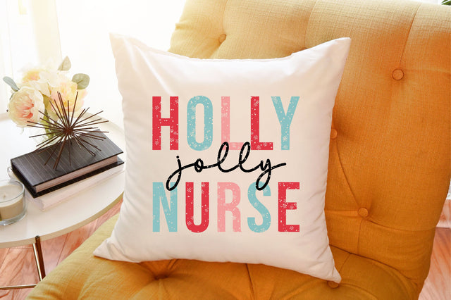 Christmas Nurse SVG, Retro Holly Jolly SVG SVGista 