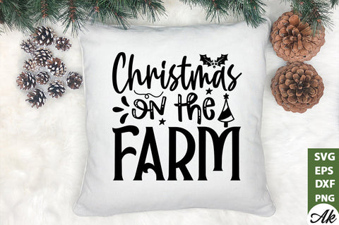 Christmas on the farm SVG SVG akazaddesign 