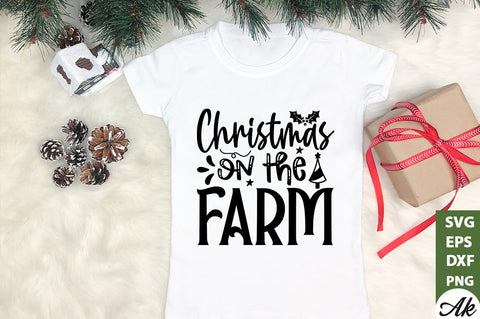 Christmas on the farm SVG SVG akazaddesign 