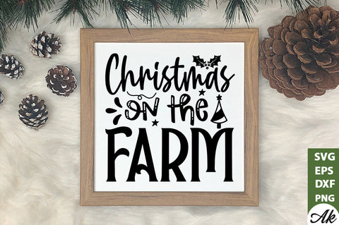 Christmas on the farm SVG SVG akazaddesign 