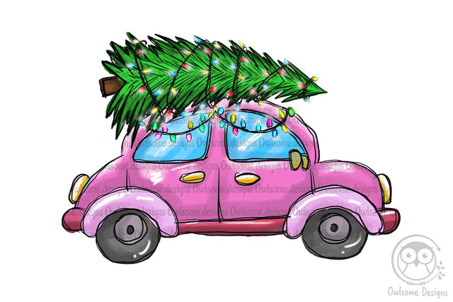 Christmas On Vintage Car PNG SVG LAM HOANG THUY 