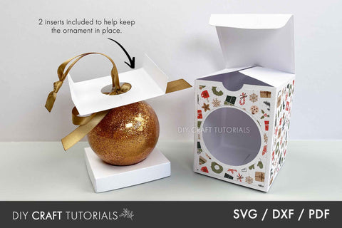 Christmas Ornament Box SVG - 2.75" (70mm) SVG DIY Craft Tutorials 