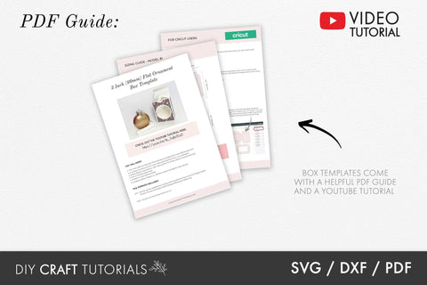 Christmas Ornament Box SVG - 3" (80mm) Flat Disc Ornament SVG DIY Craft Tutorials 