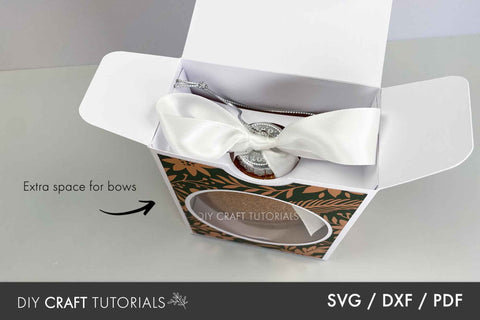 Christmas Ornament Box SVG - 4" (100mm) Flat Disc Ornament SVG DIY Craft Tutorials 