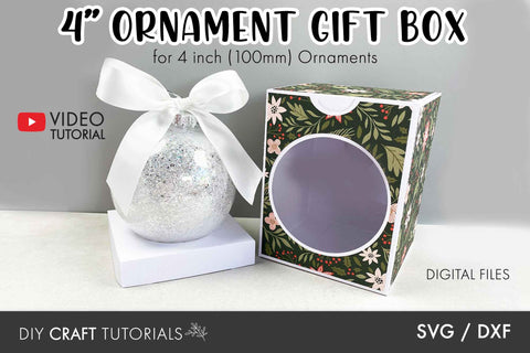 Christmas Ornament Box SVG - 4" (100mm) SVG DIY Craft Tutorials 