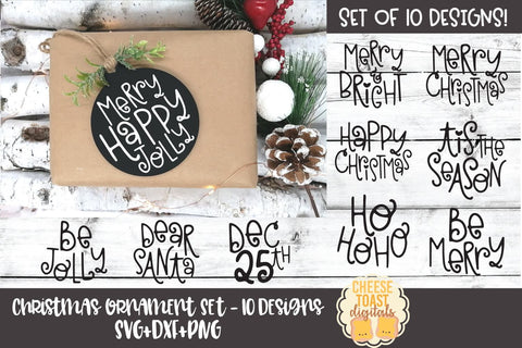 Christmas Ornament Bundle | Christmas SVG for Wood Rounds SVG Cheese Toast Digitals 