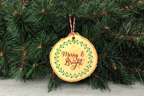 Christmas Ornament Bundle Round Design SVG SVG Digital Honeybee 