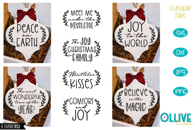 Christmas Ornament Bundle SVG Christmas Arabesque Tile SVG Ollive Studio 