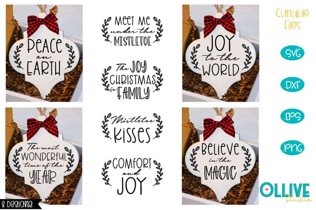 Christmas Ornament Bundle SVG Christmas Arabesque Tile SVG Ollive Studio 
