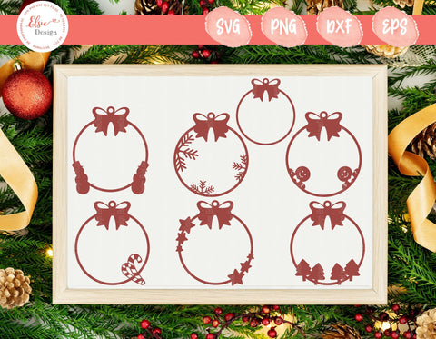 Christmas Ornament Bundle - SVG, PNG, DXF, EPS SVG Elsie Loves Design 