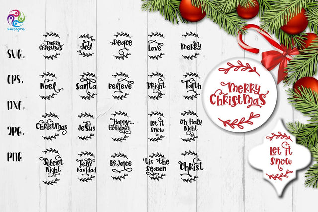 Christmas Ornament Bundle Svg - Round Ornament SVG Sintegra 