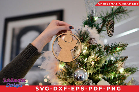 Christmas Ornament Bundle SVG Set of 15 Designs, Laser Cut SVG Bundle SVG Sublimatiz Designs 