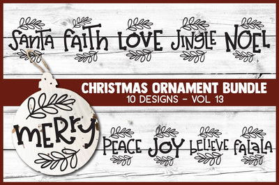 Christmas Ornament Bundle Vol 13 | Christmas SVG for Wood Rounds SVG Cheese Toast Digitals 